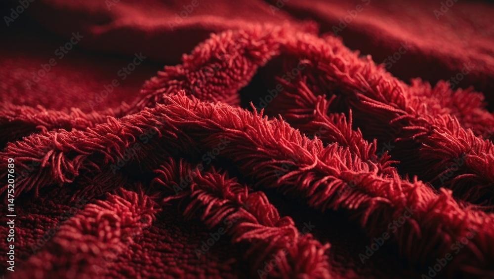 Poster seamless red carpet texture with plush velvet and wool elements for modern wallcoverings