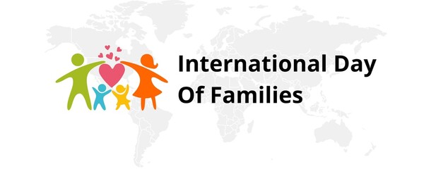 International day of families. Logo cion vector template 456