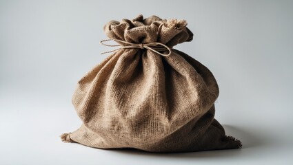 Rough burlap sack object with background