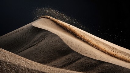 Isolated black background.