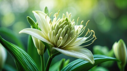 Fototapeta premium Group of Lily Flower Buds