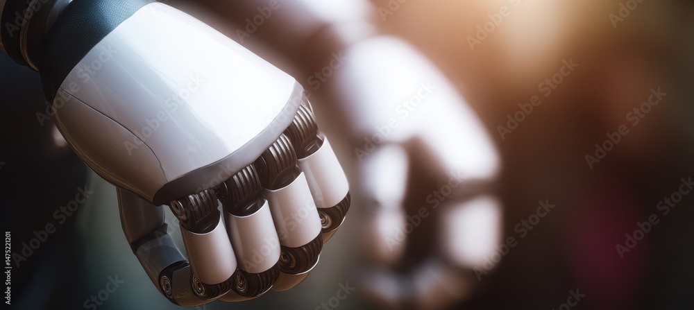 Poster a state-of-the-art facility featuring automated production lines and ai-driven robotic arms for the 
