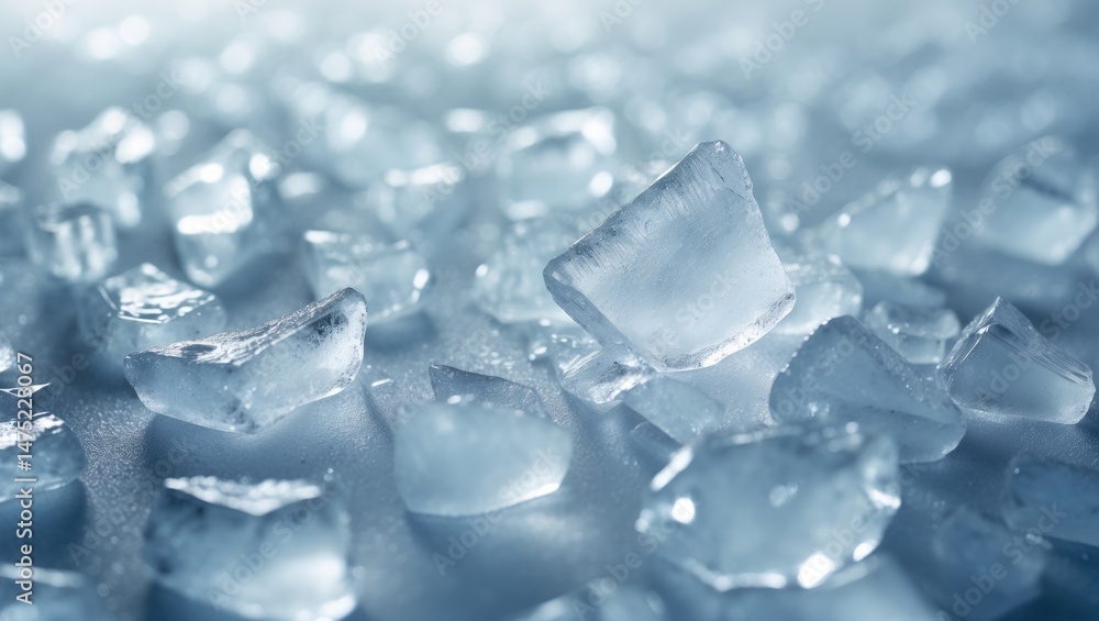 Poster detailed close-up of a crushed ice pattern background.