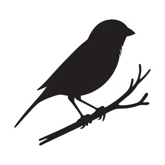Light and Lively Sparrow silhouette – Sparrow illustration – Minimalist Sparrow vector – Bird silhouette

