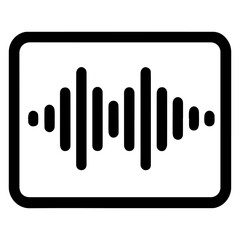 Obraz premium sound editing icon on white background vector Movie vector icon