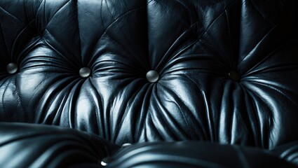 Background design composed of black leather with buttons highlighting modern style