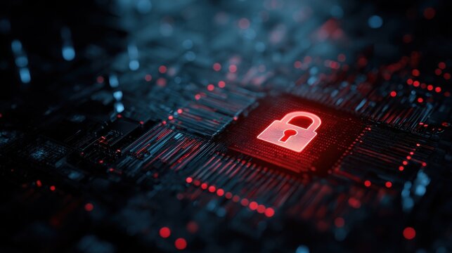 A stunning image of ensure your digital security with advanced tech safety measures and robust data protection. Keep your personal information safe with a secured lock symbolizing.