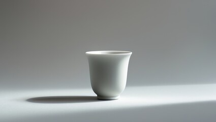 Vase positioned on a white canvas