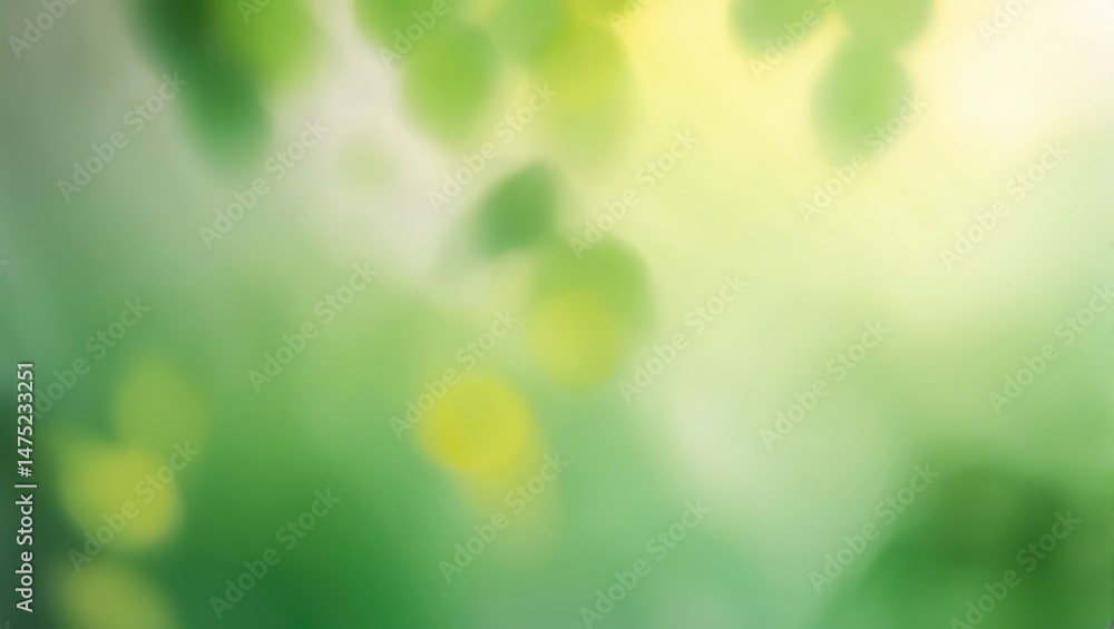 Poster colorful green gradient with soft blur and polygon pattern