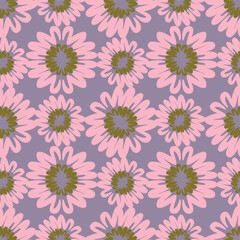 Beautiful seamless floral pattern . Flower vector illustration. Field of flowers
