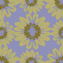 Beautiful seamless floral pattern . Flower vector illustration. Field of flowers
