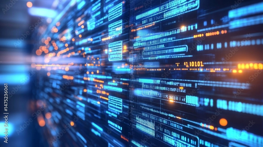 Poster data transmission event digital network visual data flow cyber environment abstract viewpoint techno