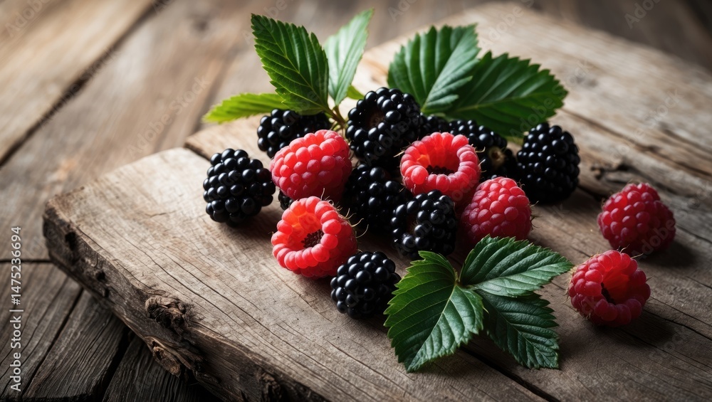 Poster raspberry displayed on a background