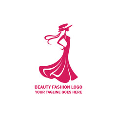 Elegant Fashion Woman Silhouette Logo Design