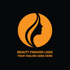Minimalist Beauty Woman Face Logo for Hair Salon and Fashion Branding