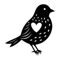 Obraz premium Love Bird Silhouette vector