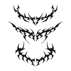 Obraz premium Modern Tribal Border and Tatto Set