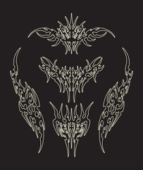 Modern Tribal Border and Tatto Set