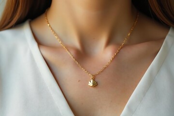 Elegant minimalist gold necklace, delicate chain with tiny pendant Perfect for layering , luxury, design