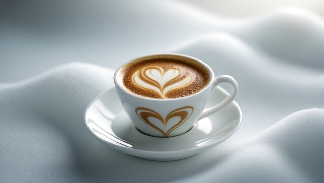 Attractive top coffee showcased with a backdrop.