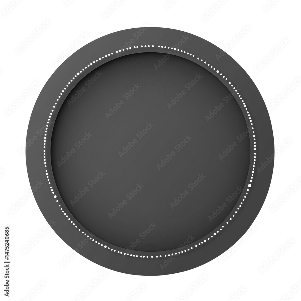 Fototapete Circular minimalist platform design with illuminated dots on an ethereal transparent field