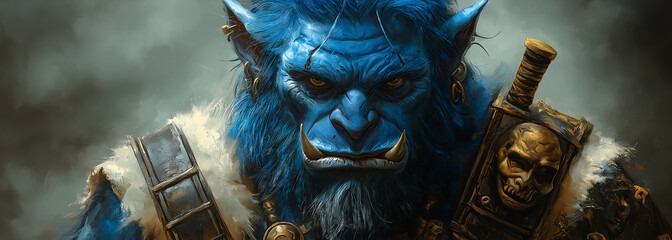 Leader of the fairy-tale world. Illustration on the theme of fantasy, comics and fairy tales.