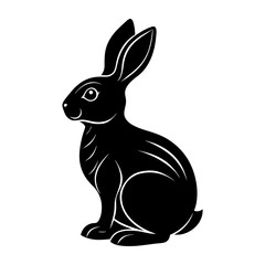 Obraz premium Chocolate Bunny Silhouette vector