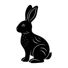 Obraz premium Chocolate Bunny Silhouette vector