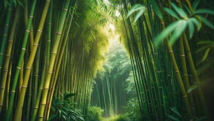 Fototapeta premium Texture found in green bamboo