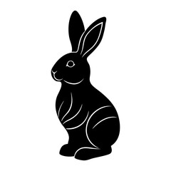 Fototapeta premium Chocolate Bunny Silhouette vector