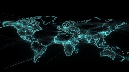 Global connectivity visualization digital world abstract art technology environment aerial view data representation for seo