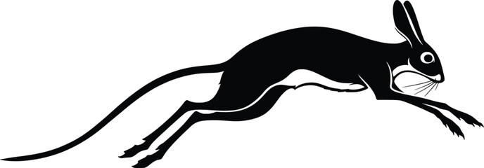 Obraz premium Elegant Jumping Hare A Vector Animal Illustration