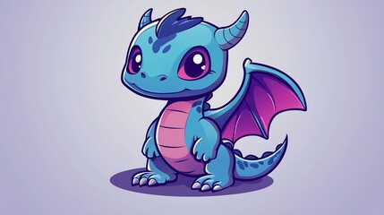 Obraz premium Cute Dragon Cartoon Illustration (13)
