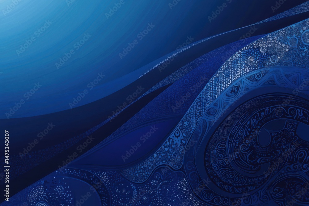 Poster abstract blue swirls and patterns design background close up view for creative projects and designs