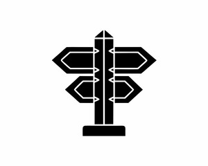 creative details Outline silhouette direction sign icon vector illustration
