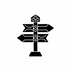 creative details Outline silhouette direction sign icon vector illustration