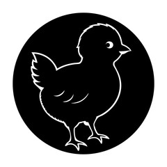 Obraz premium Baby Chick Silhouette vector