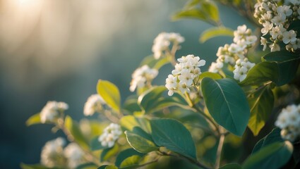 Radiant blossoms basking in sunlight
