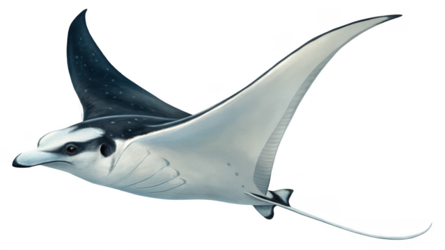 Manta ray animal png ocean ray png sea animal png aquatic creature png white background image