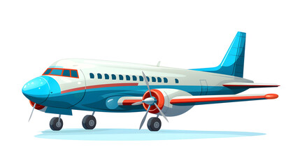 Obraz premium High-quality Airplane Cartoon Vector Illustration for Isolated White Background