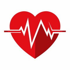 Beautiful Medical Healthcare Heart Icon Vector Illustration