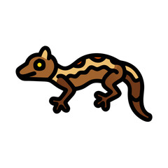 Stylized vector illustration of quoll against a black background