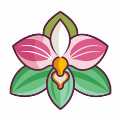 Orchid flower coloring pages. Orchid flower outline