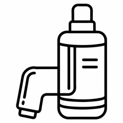 Vector illustration of isolated blank spray cans and bottles on white