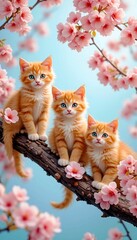 Fototapeta premium cat on the tree