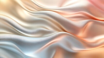 Fototapeta premium Luxurious silk waves in peach tones high resolution picture