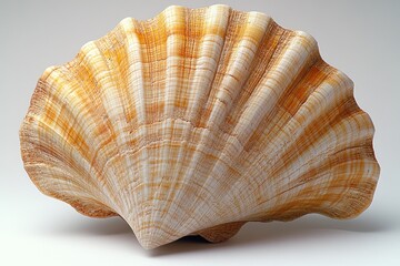 Obraz premium A scallop shell, intricate and elegant
