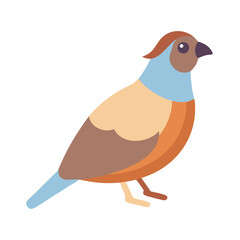 Vector illustration of exotic bird in flat design style