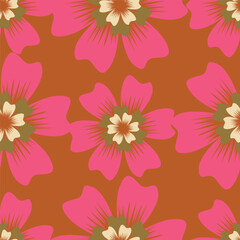 Elegant trendy vector ditsy floral seamless pattern design of beautiful abstract flowers and leaves. Foliage repeat texture background. Suitable for wallpaper, surface printing and textile