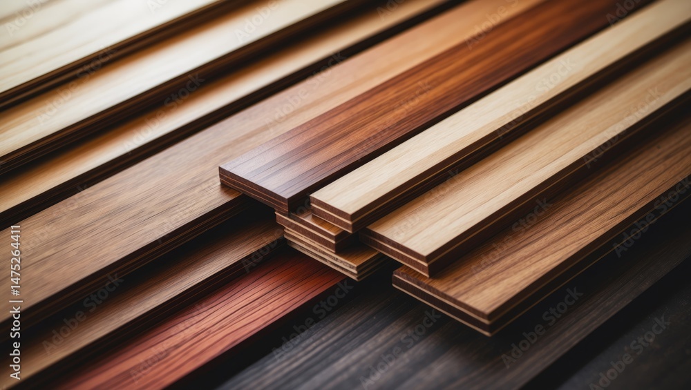 Poster decorative chipboard layers in different hues with rustic and modern themes